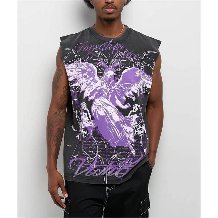 Vitriol 【 Forsaken Black Wash Tank Top Men\u0027s Black 】 黒いこと 黒いこと 貯蔵タンクいの一番 メンズ 黒いこと 黒いこと