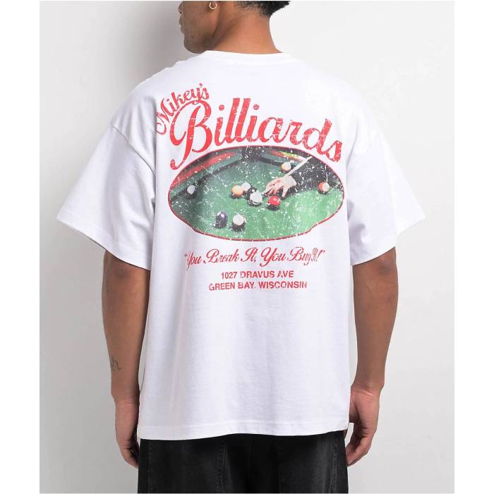 【★百貨店SALE★6/11真夜中2時迄】Dravus 【 Billiards White T-Shirt Men\u0027s White 】 白いこと 白いこと ティーシャツ メンズ 白いこと 白いこと