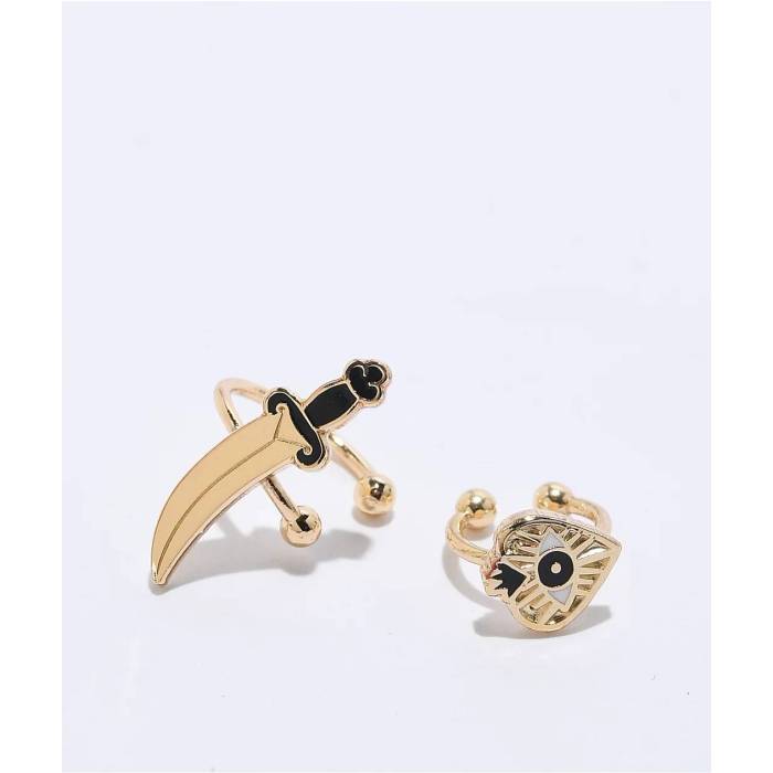 イエローオウルワークショップ Yellow Owl Workshop 【 Heart & Dagger Ear Cuffs Women's Gold 】 レディース ゴールド
