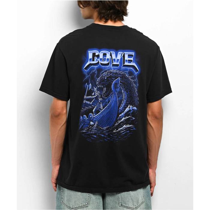 Cove Surf 【 Viking Black T-Shirt Men\u0027s Black 】 黒いこと 黒いこと プルオーバー メンズ 黒いこと 黒いこと