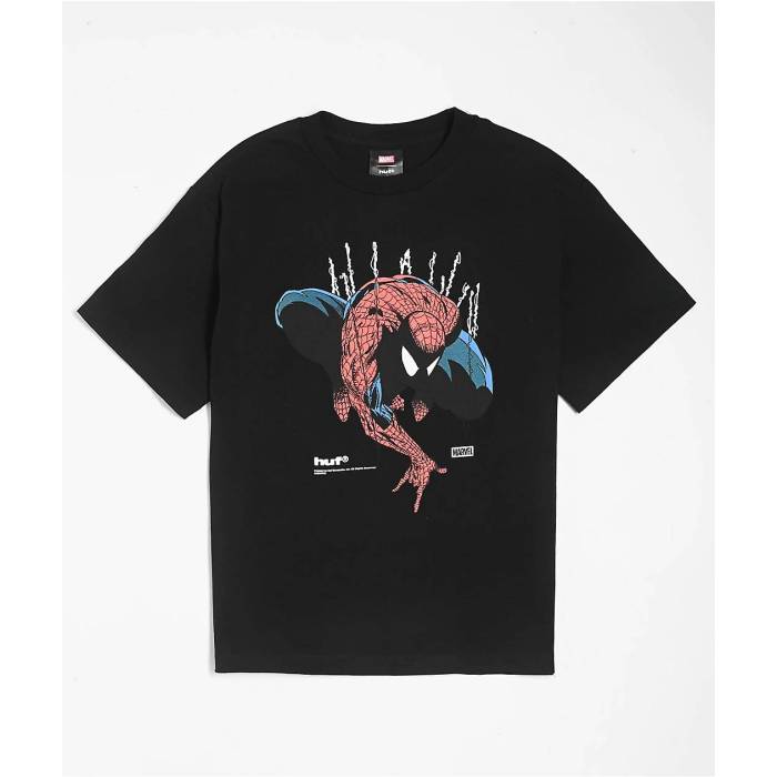 【★百貨店SALE★6/11真夜中2時迄】ハフ Huf 【 X Spider-Man Kids Perceptions Black T-Shirt Kids\u0027 Black 】 黒いこと 黒いこと ティーシャツ 黒いこと 黒いこと