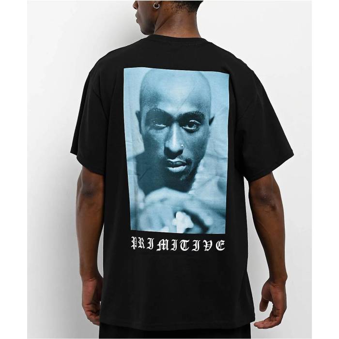 【★百貨店SALE★6/11真夜中2時迄】大時代 Primitive 【 X Tupac Royalty Black T-Shirt Men\u0027s Black 】 黒いこと 黒いこと ティーシャツ メンズ 黒いこと 黒いこと