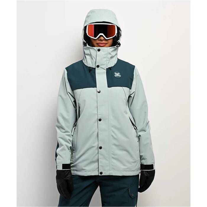 Airblaster 【 Antolin Cypress Nai Aqua 15K Snowboard Jacket Women\u0027s Blue 】 アクア Jacket 上衣 レディース 青味 青色 スノーボード用ウェア-ジャケット