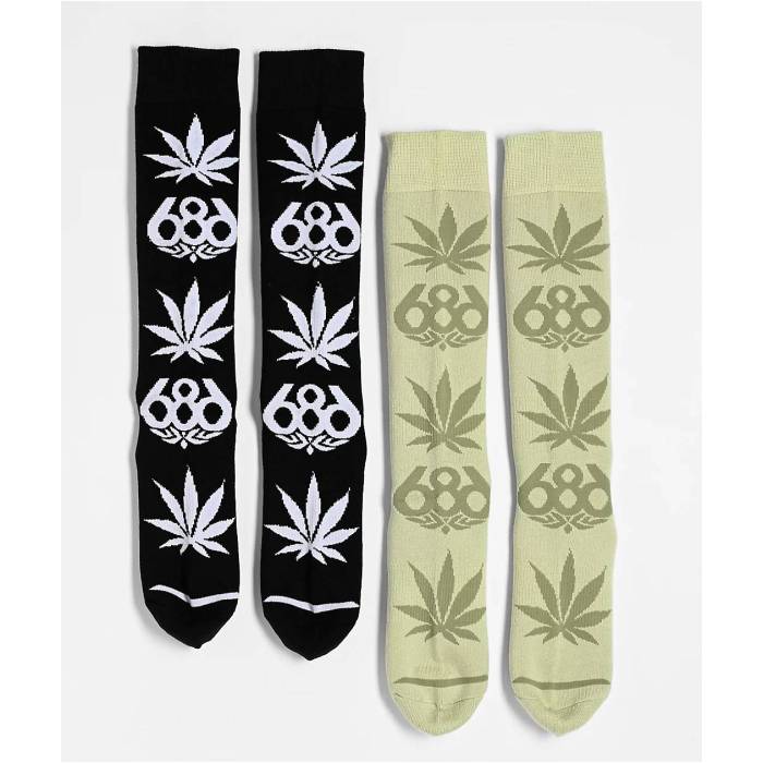 シックスエイトシックス 686 【 X Huf 2 Pack Snow Socks Men's Light Pastel Green 】 HUF ハフ ソックス・靴下 メンズ green 緑・グリーン
