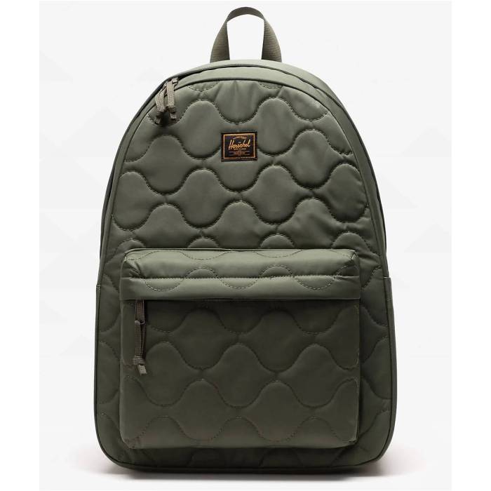 【★百貨店SALE★6/11真夜中2時迄】Herschel Supply 【 Co. Classic Xl Quilted Beetle Backpack Men\u0027s Medium Green 】 古典派音楽 うしろ側容器に並べる 御徒面子 背嚢 メンズ green 緑・緑であること