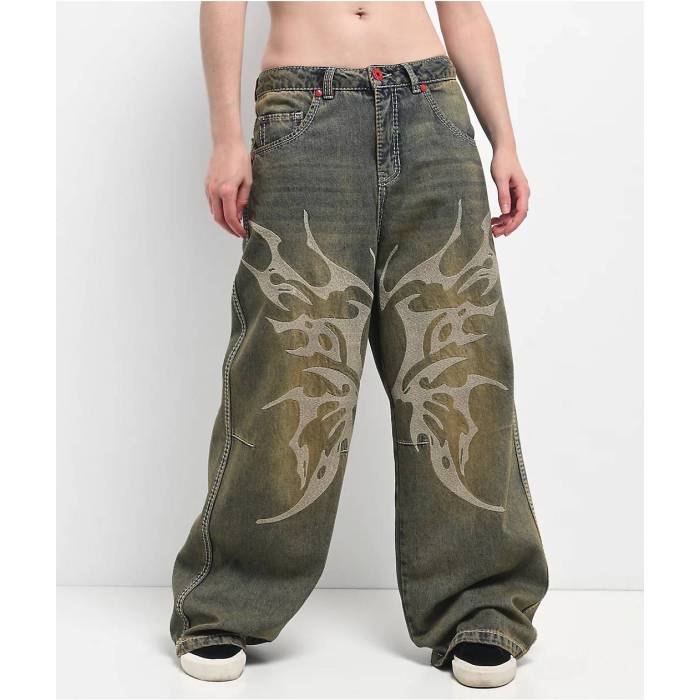 Vitriol 【 Cyberfly Verona Petrol Wash Wide Leg Jeans Women's - 】 ジーンズ レディース NULL