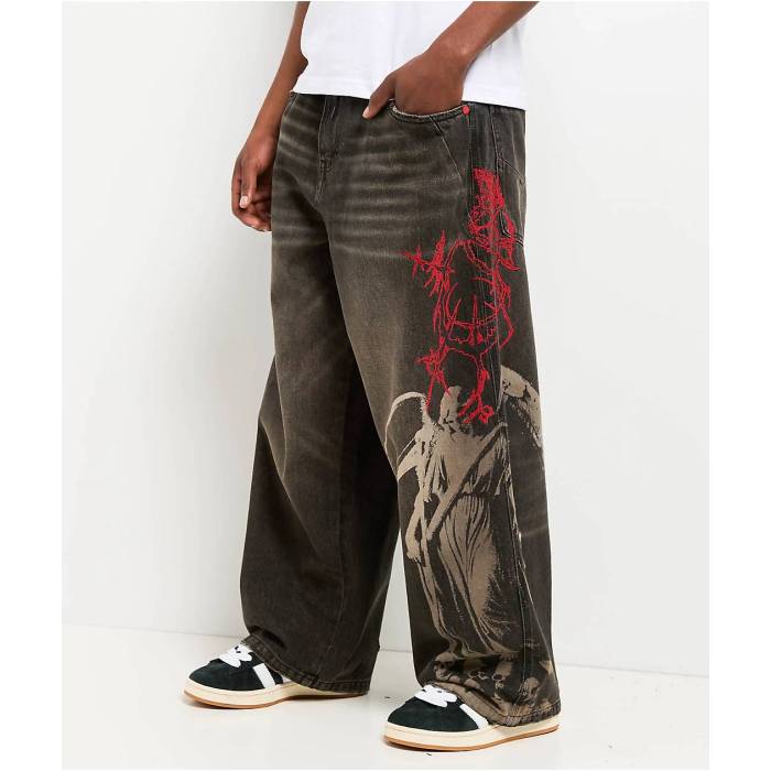 Vitriol 【 Void Angel Black Wash Ultra Wide Leg Jeans Men's Black 】 黒色 ブラック ultra ウルトラ ジーンズ メンズ 黒色 ブラック
