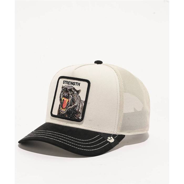 【★百貨店SALE★6/11真夜中2時迄】Goorin Bros. 【 Strength Panther White \u0026 Black Trucker Hat Men\u0027s White 】 同盟罷工レングス 白いこと 白いこと 黒いこと 黒いこと トラッカー メンズ 白いこと 白いこと