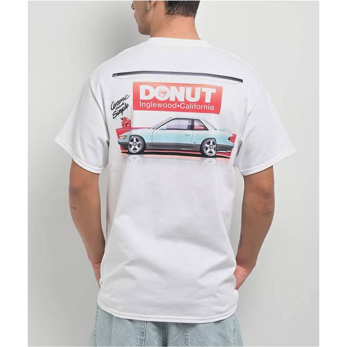 【★百貨店SALE★6/11十二時2時迄】Donut 【 X Mothers Car Care White T-Shirt Men\u0027s White 】 白いこと 白いこと プルオーバー メンズ 白いこと 白いこと