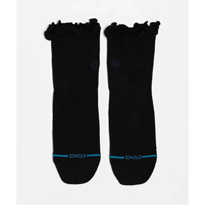スタンス Stance 【 Ruffle Icon Black Quarter Crew Socks Women's Black 】 アイコン 黒色 ブラック クルー ソックス・靴下 レディース 黒色 ブラック