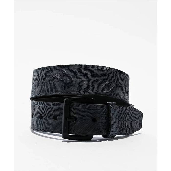 トゥルーレリジョン True Religion 【 Drake Black & Grey Belt Men's Silver 】 黒色 ブラック 灰色 グレー ベルト メンズ Silver 銀色・シルバー