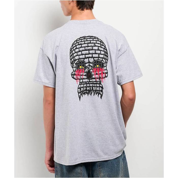 Creature 【 Doom Skull Grey T-Shirt Men\u0027s Grey 】 薄墨色 薄墨色 プルオーバー メンズ 薄墨色 薄墨色