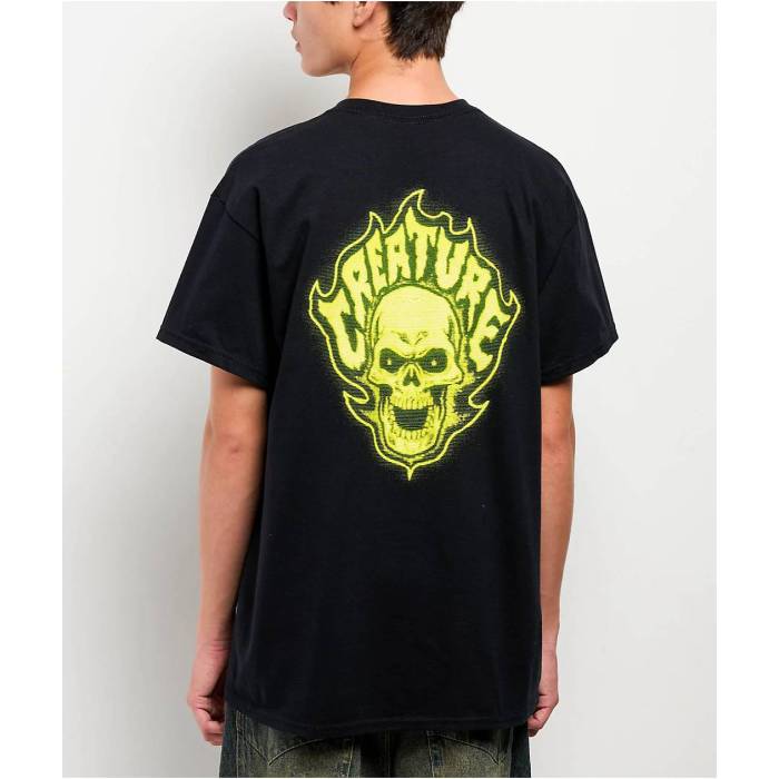 【★百貨店SALE★6/11十二時2時迄】Creature 【 Bonehead Glitch Black T-Shirt Men\u0027s Black 】 黒いこと 黒いこと プルオーバー メンズ 黒いこと 黒いこと