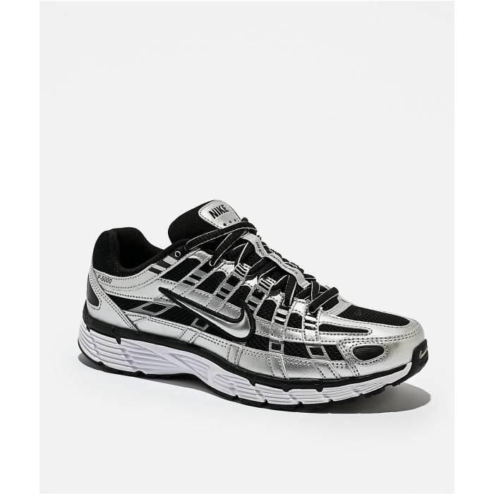 ナイキ Nike 【 Women\u0027s P-6000 Metallic Silver \u0026 Black Shoes Women\u0027s Silver 】 レディース Silver しろがね色・しろがね色 黒いこと 黒いこと シューズ 運動すること靴 レディース Silver しろがね色・しろがね色