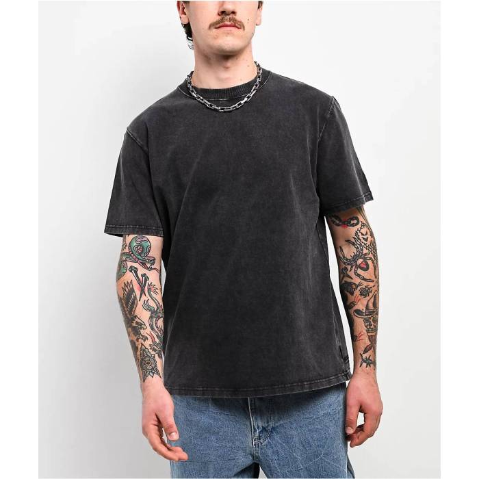 【★百貨店SALE★6/11真夜中2時迄】Ninth Hall Fundamentals 【 Black Static Wash T-Shirt Men\u0027s Black 】 黒いこと 黒いこと ティーシャツ メンズ 黒いこと 黒いこと