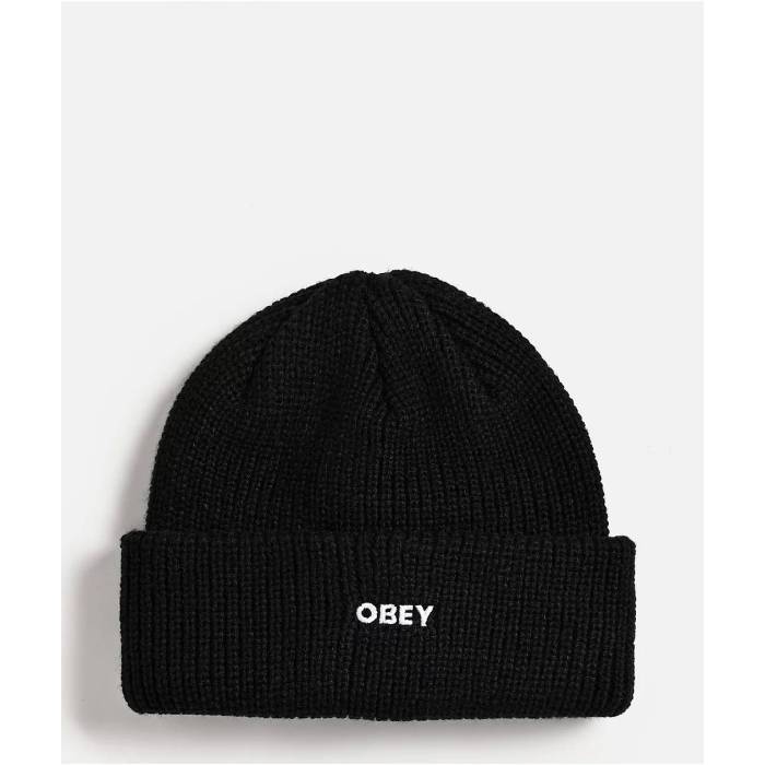 オベイ Obey 【 Future Black Beanie Men's Black 】 黒色 ブラック キャップ 帽子 メンズ 黒色 ブラック