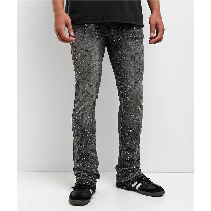 アメリカンスティッチ American Stitch 【 Rhinestone Grey Wash Bootcut Jeans Men's Grey 】 灰色 グレー ジーンズ メンズ 灰色 グレー 25,410円