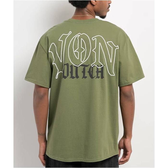 フォンダッチ Von Dutch 【 V Logo Green T-Shirt Men's Green 】 ロゴ green 緑・グリーン Tシャツ メンズ green 緑・グリーン｜スニケス