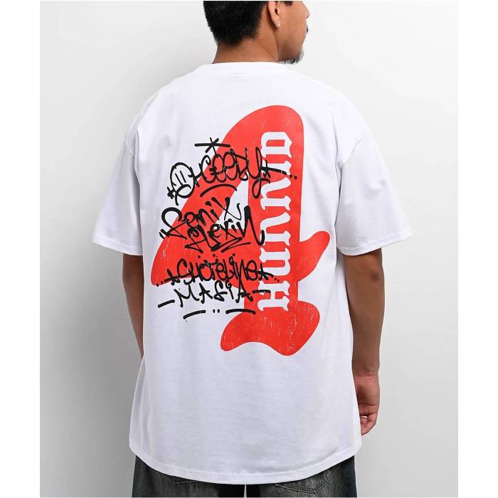 4Hunnid 【 X Shoreline Four White T-Shirt Men's White 】 白色 ホワイト Tシャツ メンズ 白色 ホワイト|スニケス