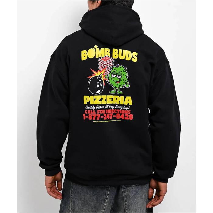 The High & Mighty 【 X Adam Bomb Buds Black Zip Hoodie Men's Black 】 黒色 ブラック フーディー パーカー メンズ 黒色 ブラック｜スニケス