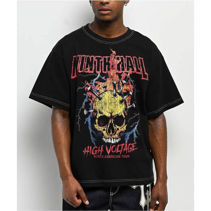 【★百貨店SALE★6/11真夜中2時迄】Ninth Hall 【 Tour Black T-Shirt Men\u0027s Black 】 黒いこと 黒いこと ティーシャツ メンズ 黒いこと 黒いこと