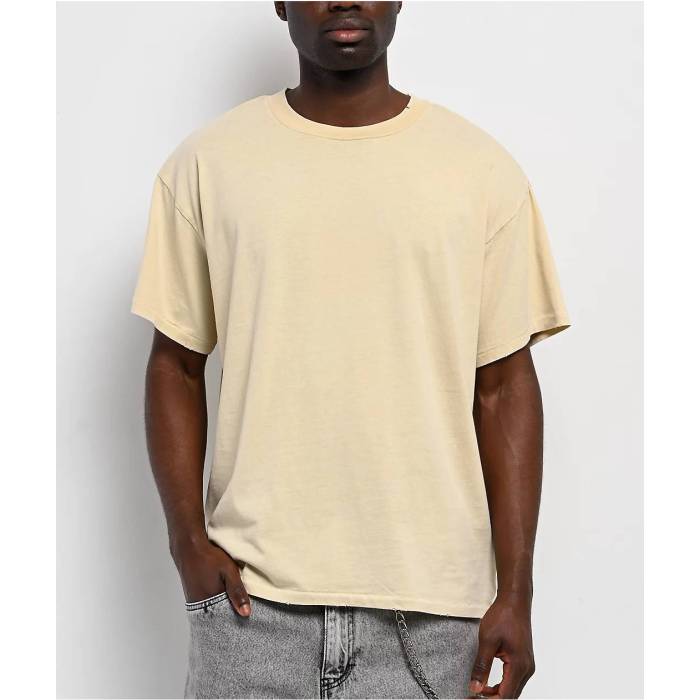 【★百貨店SALE★6/11十二時2時迄】Ita 【 Eon Distressed Sand Wash T-Shirt Men\u0027s - 】 砂色・沙子 プルオーバー メンズ NULL