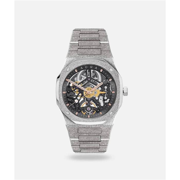 Aura Watches 【 Aura Skeleton 002 Steel Frost Analog Watch Men's - 】 オーラ Steel スティール Watch ウォッチ・時計 メンズ NULL