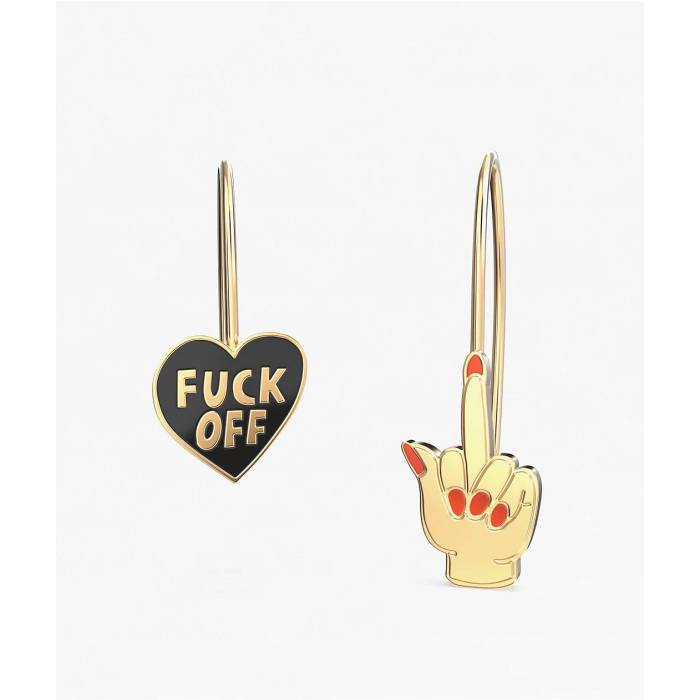 イエローオウルワークショップ Yellow Owl Workshop 【 F*Ck Off Heart \u0026 Middle Finger Earrings Men\u0027s Multicolor 】 イヤリング メンズ