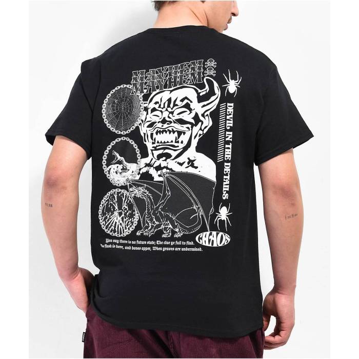 Vitriol 【 Mayhem Black T-Shirt Men\u0027s Black 】 黒いこと 黒いこと プルオーバー メンズ 黒いこと 黒いこと