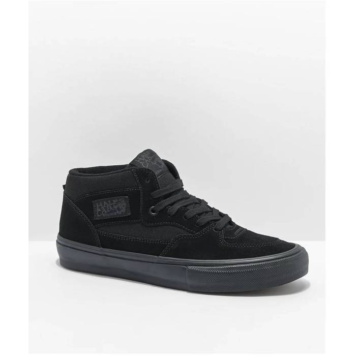 ヴァンズ Vans 【 Skate Half Cab Blackout Skate Shoes Men's Black 】 Skate スケート ハーフ シューズ 運動靴 メンズ 黒色 ブラック|スニケス