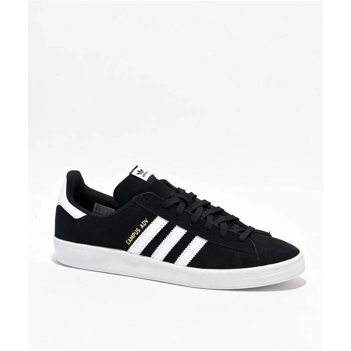 【★百貨店SALE★6/11真夜中2時迄】アディダス Adidas 【 Campus Adv Black \u0026 White Skate Shoes Men\u0027s Black 】 構内 黒いこと 黒いこと 白いこと 白いこと Skate 滑る シューズ 運動すること靴 メンズ 黒いこと 黒いこと