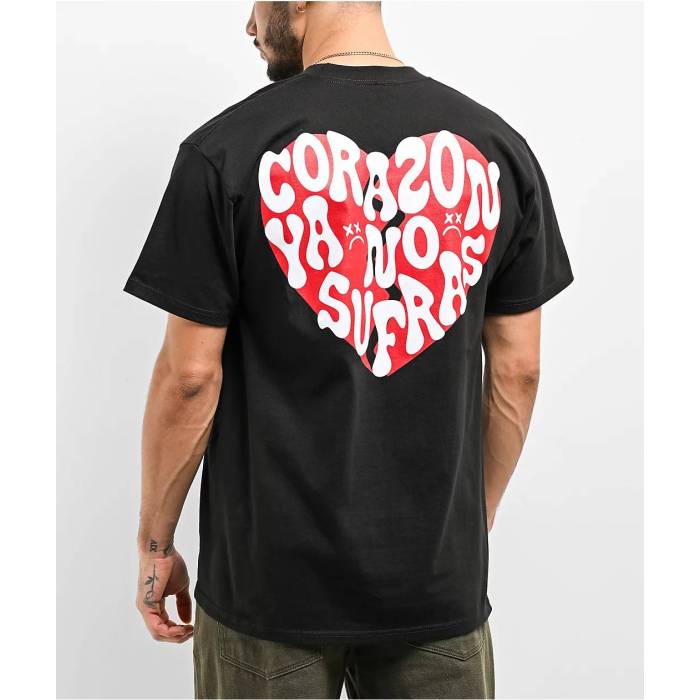 Sad Boyz 【 $Ad Boyz By Junior H Heart Black T-Shirt Men's Black 】 黒色 ブラック Tシャツ メンズ 黒色 ブラック|スニケス