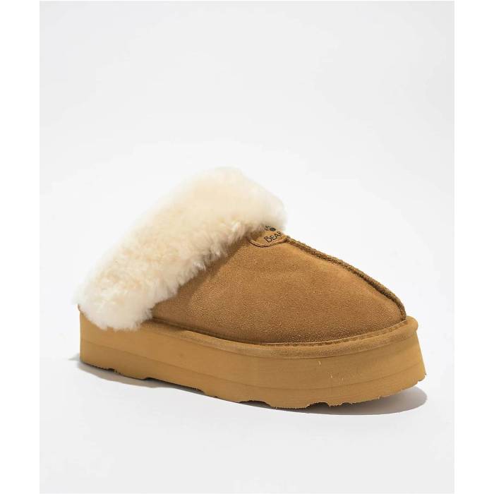 ベアパウ Bearpaw 【 Retro Loki Iced Coffee Slippers Women Beige 】 レトロ スリッパ レディース ベージュ