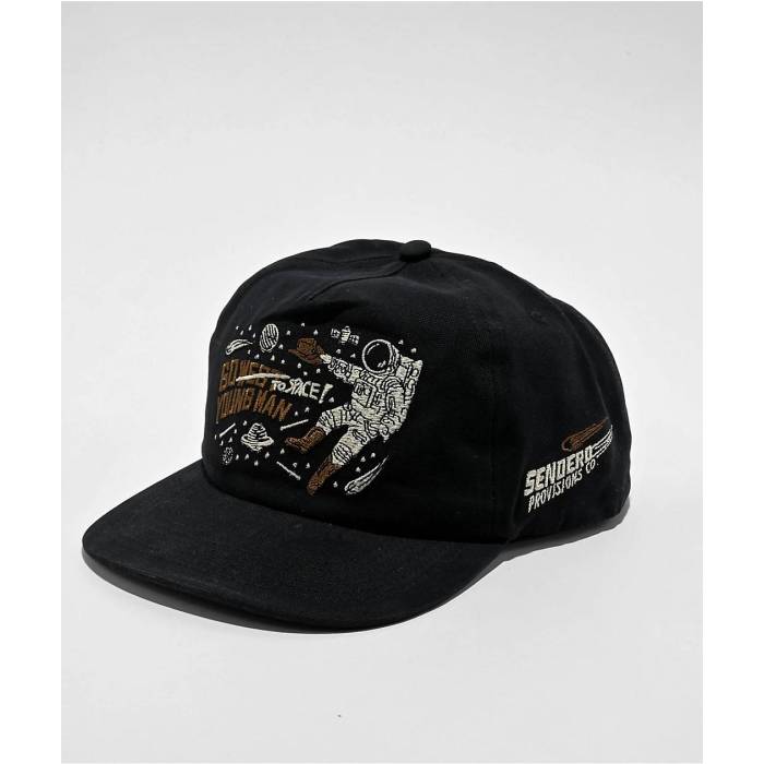 【★百貨店SALE★6/11真夜中2時迄】Sendero Provisions 【 Sendero To Space Black Snapback Hat Men\u0027s Black 】 黒いこと 黒いこと Snapback スナップバック 御徒面子 メンズ 黒いこと 黒いこと