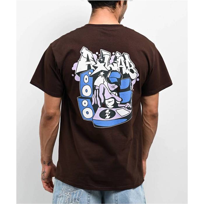 【★百貨店SALE★6/11真夜中2時迄】A.lab 【 Deejaylab Dark Brown T-Shirt Men\u0027s Dark Brown 】 赤銅色 赤銅色 ティーシャツ メンズ 赤銅色 赤銅色