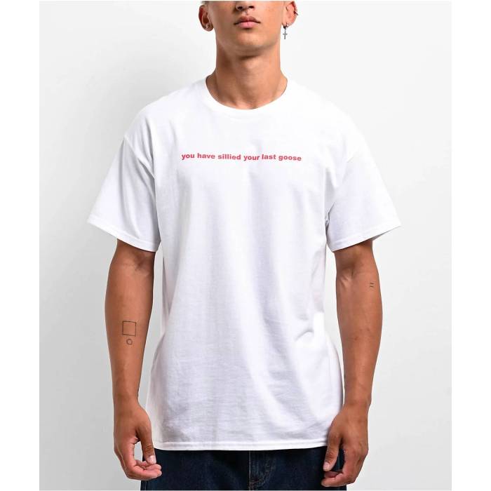 A.lab 【 Sillied Goose White T-Shirt Men\u0027s White 】 白いこと 白いこと プルオーバー メンズ 白いこと 白いこと