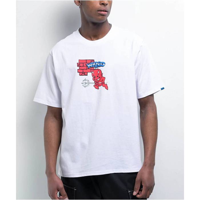 【★百貨店SALE★6/11真夜中2時迄】Wknd Skateboards 【 Wknd Wingding White T-Shirt Men\u0027s White 】 白いこと 白いこと ティーシャツ メンズ 白いこと 白いこと