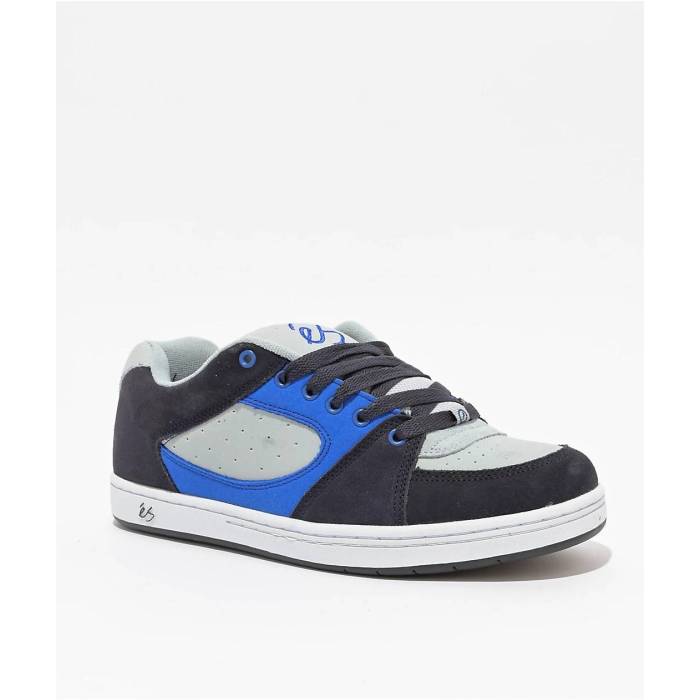 【★百貨店SALE★6/11真夜中2時迄】Es 【 Accel Og Navy Black \u0026 Grey Skate Sho Men\u0027s Grey 】 紺色 米国海軍 黒いこと 黒いこと 薄墨色 薄墨色 Skate 滑る メンズ 薄墨色 薄墨色
