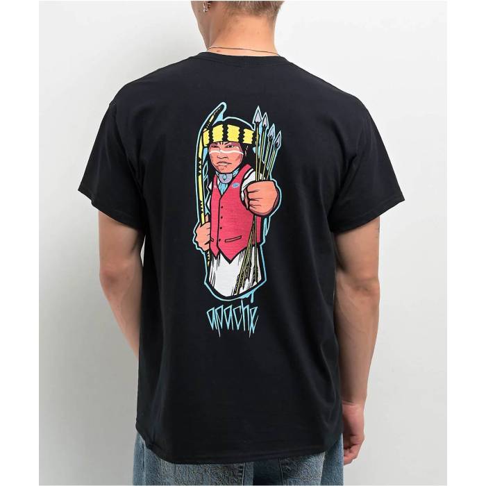 【★百貨店SALE★6/11真夜中2時迄】Apache 【 Arrow Black T-Shirt Men\u0027s Black 】 箭 黒いこと 黒いこと ティーシャツ メンズ 黒いこと 黒いこと