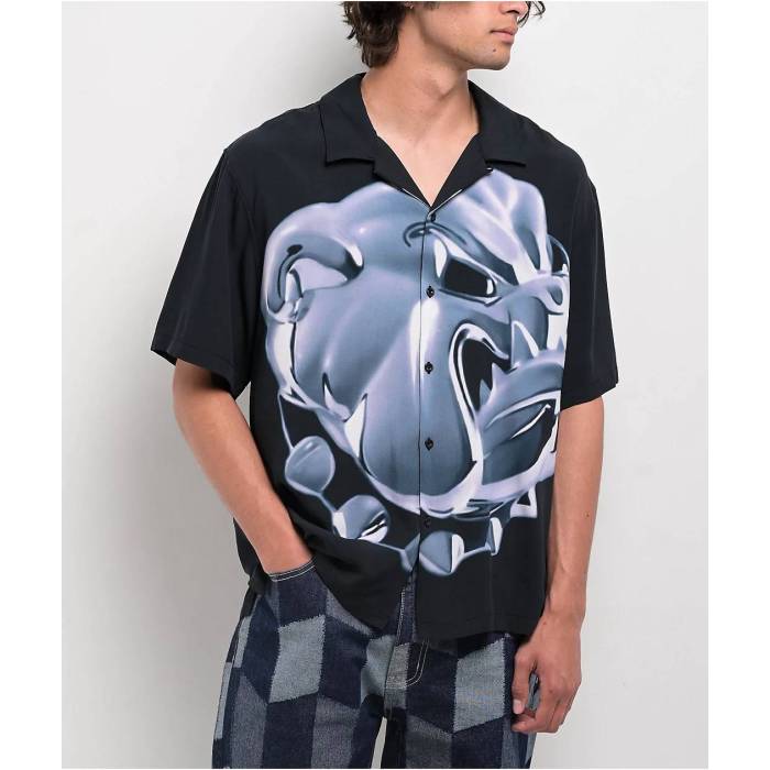 ハフ Huf 【 Big Dawg Black Resort Shirt Men's Black 】 黒色 ブラック メンズ 黒色 ブラック