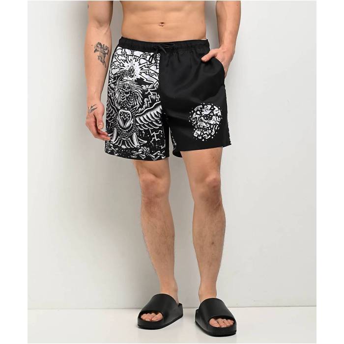 【★百貨店SALE★6/11真夜中2時迄】Lurking Class By Sketchy Tank 【 Unchained Black Board Shorts Men\u0027s Black 】 黒いこと 黒いこと さる股引き メンズ 黒いこと 黒いこと