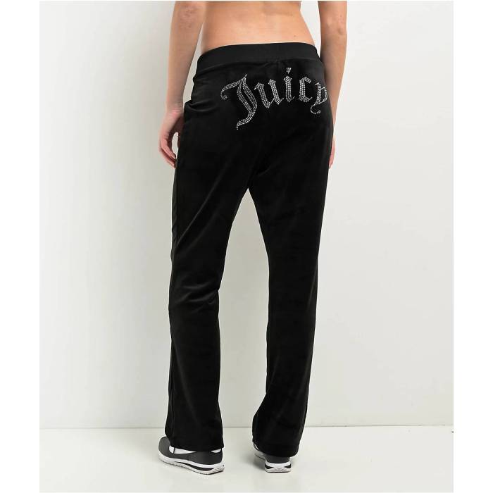 ジューシークチュール Juicy Couture 【 Og Big Bling Licorice Velour Track Pants 
2000
Women's Black 】 ベロア トラック レディース 黒色 ブラック