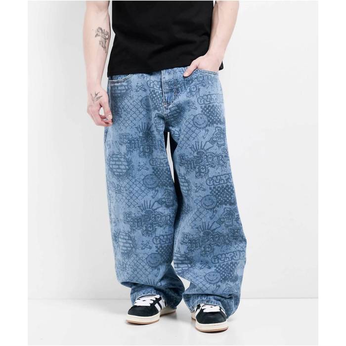 エンパイア Empyre 【 Graf Blue Ultra Wide Skate Jeans Men's Medium Blue 】 青色 ブルー ultra ウルトラ Skate スケート ジーンズ メンズ 青色 ブルー