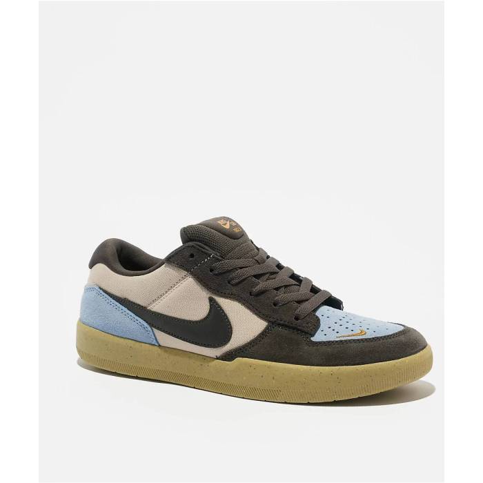 【★百貨店SALE★6/11真夜中2時迄】ナイキ Nike 【 Sb Force 58 Light Orewood Brown Psychic Blue \u0026 Medium Ash Skate Shoes Men\u0027s Medium Blue 】 エスビー 赤銅色 赤銅色 青碧 青碧 Skate 滑る シューズ 運動すること靴 メンズ 青碧 青碧