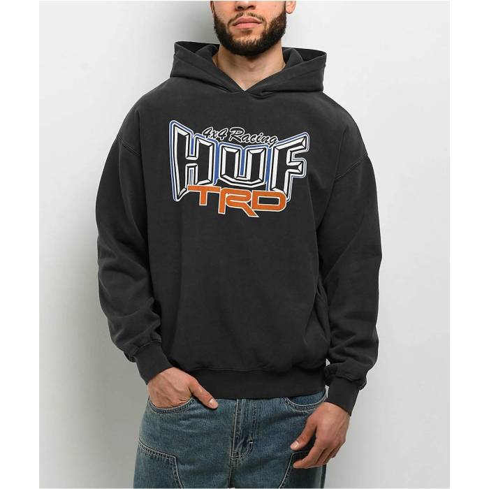 【★百貨店SALE★6/11十二時2時迄】ハフ Huf 【 X Toyota Trd High Performance Black Hoodie Men\u0027s Dark Grey 】 御機嫌 演奏 黒いこと 黒いこと フーディー パーカー メンズ 薄墨色 薄墨色