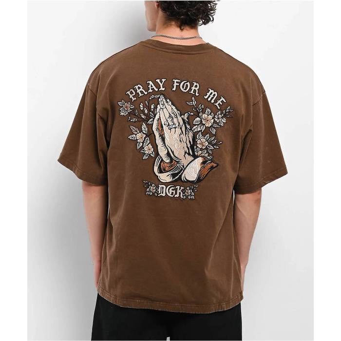 DGK Dgk 【 Saint Brown Wash T-Shirt Men\'s Brown 】 茶色 ブラウン Tシャツ メンズ 茶色 ブラウン