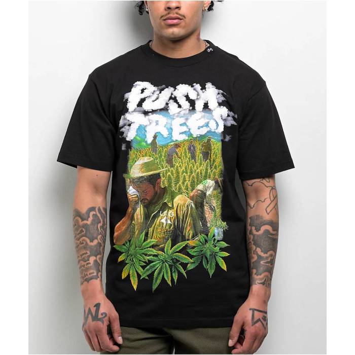 Lrg 【 X Push Trees Farm Black T-Shirt Men\u0027s Black 】 黒いこと 黒いこと プルオーバー メンズ 黒いこと 黒いこと
