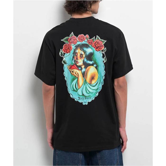 Hey Ruca 【 Heartbroken Black T-Shirt Men Black 】 黒色 ブラック Tシャツ メンズ 黒色 ブラック
