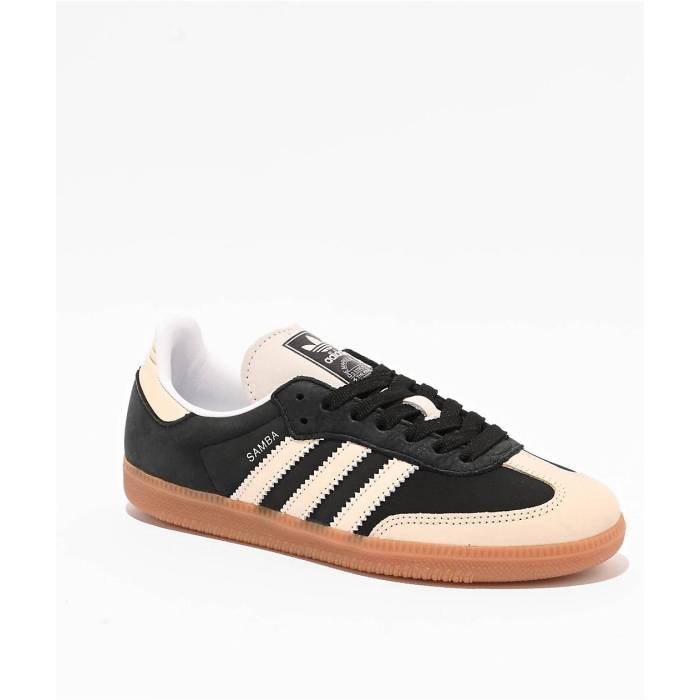 アディダス Adidas 【 Samba Og Core Black \u0026 Wonder White Shoes Women\u0027s Black 】 サンバ 中核グループ 黒いこと 黒いこと 白いこと 白いこと シューズ 運動すること靴 レディース 黒いこと 黒いこと