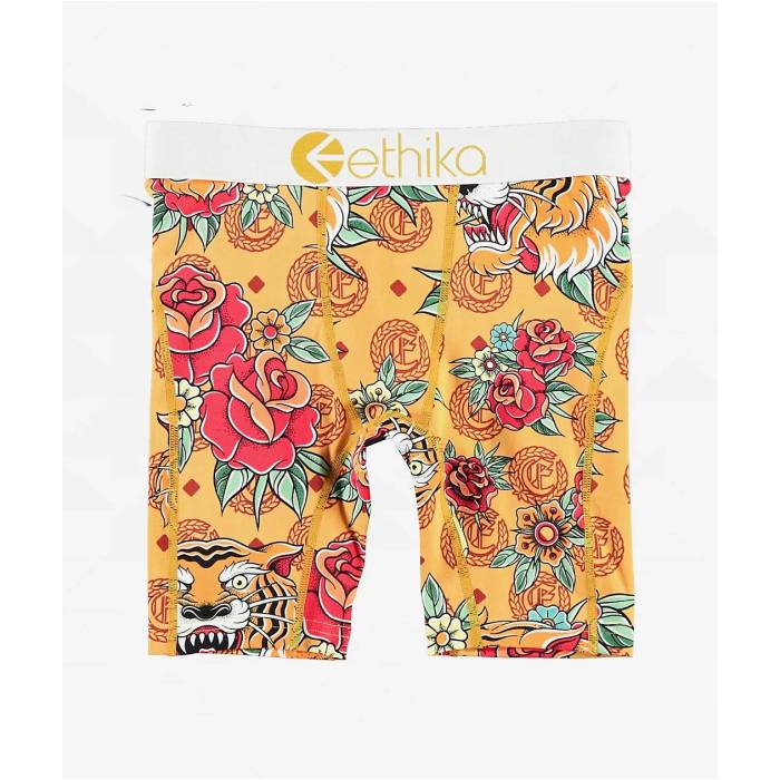 【★百貨店SALE★6/11真夜中2時迄】エシカ Ethika 【 Kids Fierce Rose Boxer Briefs Kids\u0027 Brown 】 Rose さくら色 赤銅色 赤銅色